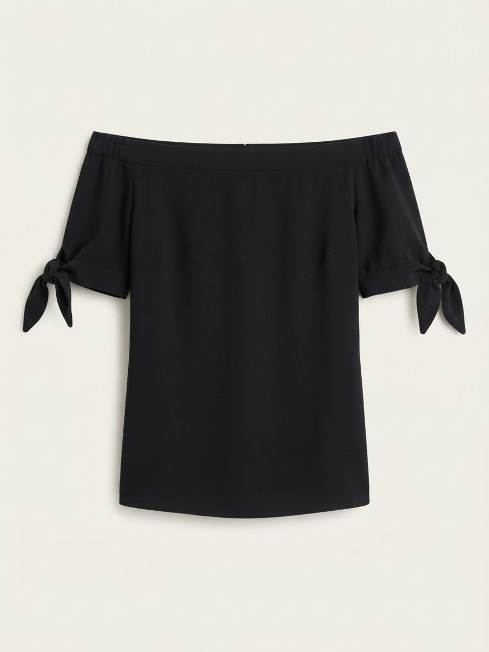 Babaton Aritzia Black Off The Shoulder Blouse with Bow Sleeves Size L